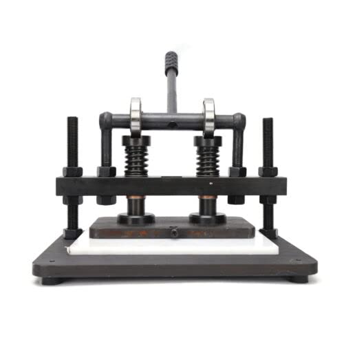Manual Die Cutter Leather Cutting Machine Embosser Steel Plate Press Diy Craft Making Pvc Eva Sheet Embossing Heavy Duty Hand Mold Mould Cut For Various Materials Arbour Die-Cutting And Punching