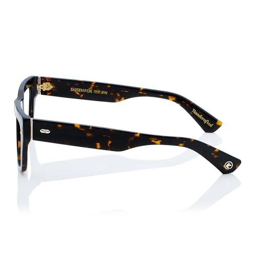 Image of Shisen Fox Habiki 2.0 Acetate Spectacles Frames for Men & Women with Demo Lenses | Classic Oval Full Rim Eyeglass Frame | Durable & Stylish Eye Frames for Men & Women