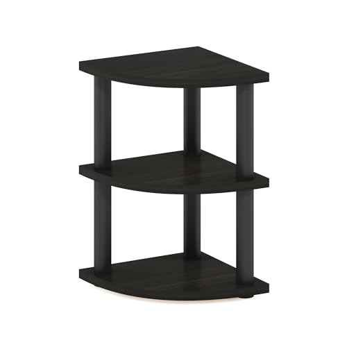 Image of Furinno Turn-N-Tube Kitchen Countertop Organizer, 3-Tier Corner Countertop Organizer Shelf, Corner Shelf, for Kitchen, Pantry, Organizers and Storage, Espresso