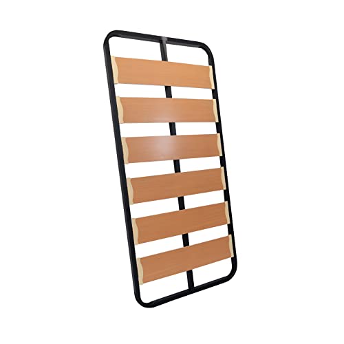 MUEBLIX.COM | Somier Lama Ancha para Cama 105 x 190 cm | Somier Sin Patas | Láminas Madera de Chopo de 17 cm y Estructura de Tubos de Acero | Útil para Camas Nido o Camas Individuales
