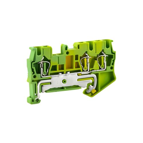 ST-2.5-Twin PE 10Pcs PE Din Rail Terminal Blocks1 Connectors Pull Type Three Conductor Spring Ground PE Wire Conductor