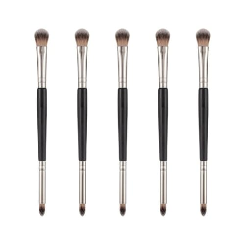 Pennelli Per Ombretti A Doppia Testa Da 5 Pezzi, Strumenti Per Il Trucco Professionale, Pennelli Per Il Trucco Degli Occhi, Adatti Per Lo Stile Di Bellezza E Il Trucco Quotidiano.