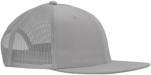 Image of Flat Bill Snapback Mesh Hats | Fits OSFM & XXL Big Head | Blank Solid Color Adjustable Trucker Hat for Men
