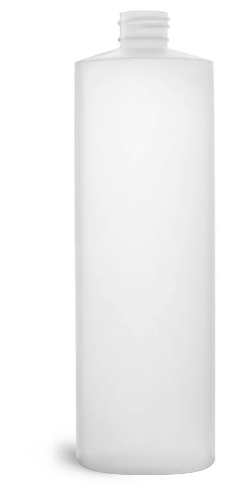 16 oz Natural HDPE Cylinders (Bulk), Caps NOT Included