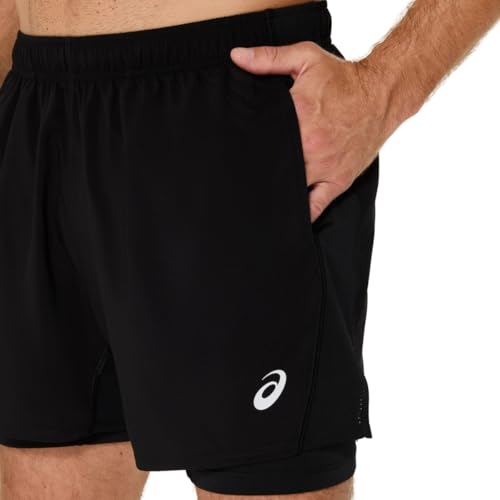 ASICS MEN'S SILVER 2N1 5IN SHORT RUNNING APPAREL4