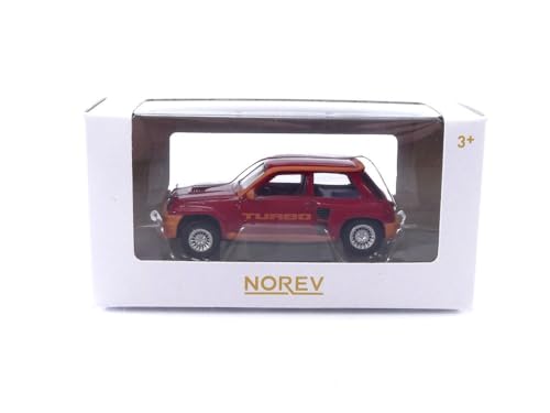 Modelo a escala 1:54 Renault 5 Turbo 1980 rojo granate miniatura 1