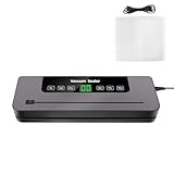 Vakuumiergerät, 6 in 1 Vakuumierer für Lebensmittel mit Schneidvorrichtung, Profi Vakuumiergerät für die Aufbewahrung von Lebensmitteln in Küche und Esszimmer, Inl. 10 Vakuumbeuteln