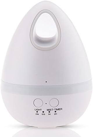 Ainingshi Aroma Air Humidifier 200ML 7 Color LED Lights Warm Mist Humidifier Waterless Auto Shut-Off Portable Timed Spray for Office Bedroom (White)