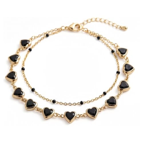 JZZ Gold Dainty Bracelet for Women, Adjustable Love Bracelet Set Jewelry Gift - Hypoallergenic, Size 6.7-8.7 Inches, Suitable for Parties, Office Wear, and Daily Use - image 1