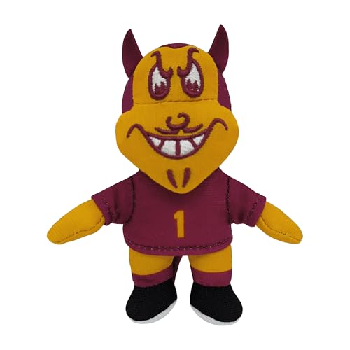 Bobbi-Dobbiez Attachable Plushie Arizona State University Sparky Mascot Attaches to Backpacks Bags Shoes Water Bottles and More