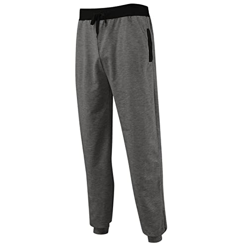 Sweatpants Men Casual Mid Rise Drawstring Solid Color Jogging Sporty Active Comfortable Trousers with Pocket4