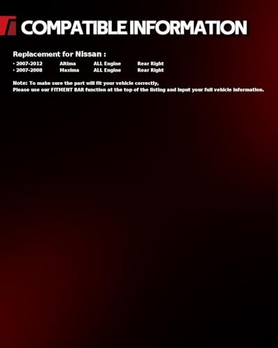 Image of Torchbeam Rear Brake Caliper Right for Nissan 2007-2012 Altima, Nissan 2007-2008 Maxima, Rear Right Caliper Replace # 19B2781A