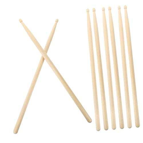 4 pares de baquetas de madera de arce para batería miniatura 1