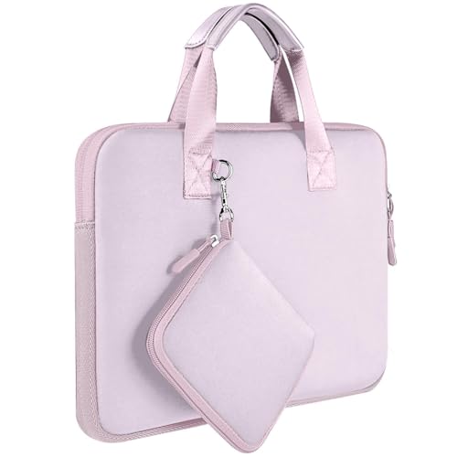 Image of Hseok Laptop Sleeve 13.3-14 inch Case with Small Pouch, Neoprene Computer Bag Compatible with MacBook Neo /Pro 14 M5 /M4 /M3 /M2 /M1, Mac Air /Pro 13.3, XPS 14 and Most 13-14 inch Notebooks,Haze Purple