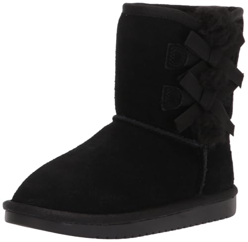 Koolaburra by UGG unisex child Victoria Short Fashion Boot, Black, 6 Toddler US
