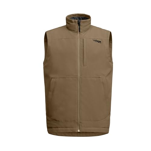 SITKA Grindstone Work Vest Heavy-Duty Insulated Workwear Vest for Men Coyote Small