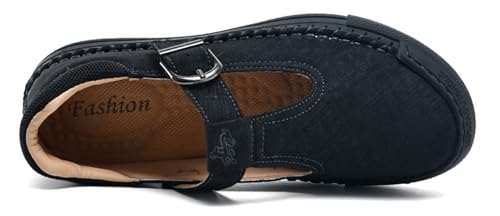 Honeystore Men's Casual Flats Driving Loafers Buckle Shoes3