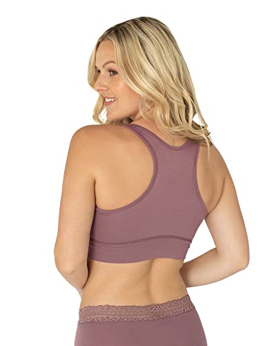 Image of Kindred Bravely French Terry Racerback Nursing Sleep Bra for Maternity /Breastfeeding (Dark Mauve, 1X)