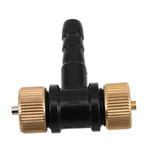 STOBAZA Auto Tire Inflator Nozzle Adapter with Shape Dual Head Quick Connect Metal Construction Leakproof Design for Car Motorcycle Air Pump Essential Tire Inflation Tool