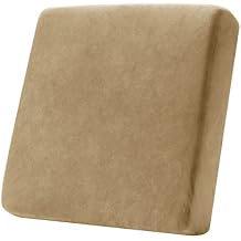 SUBRTEX Sofa Cushion Covers Velvet Couch Cushion Covers Furniture Protector Soft Stretch Sofa Seat Covers Cushion Slipcovers for Pets Small, Sand