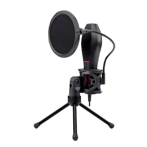 Microfone Gamer e Streamer Redragon Quasar 2 Preto USB GM200-1