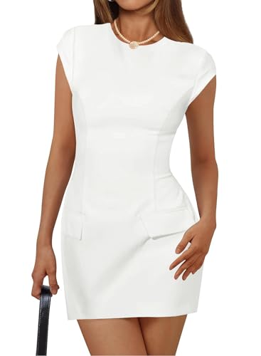 White Mini Dress Short Grad for Women 2025 Structured Cocktail