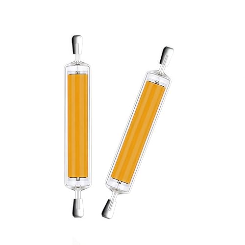 LISOCLU R7s bombillas LED 118mm 40W y 78mm 30W, 220v dimmable blanco cálido 2000lm 2 unids, elevar su iluminación (118mm 10W/blanco cálido)