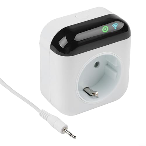 EffiFish Enchufe de termostato programable enchufable con aplicación WiFi y control de voz para Tuya, temperatura remota y temporizador de calefacción, color blanco