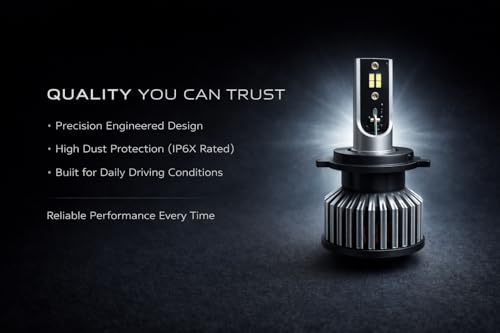 Image of ARZN H4 LED Headlight Bulb 80W - Standard Reflector Type for Car Motorcycle, Bright White 6000K, Canbus Ready, Cooling Fan