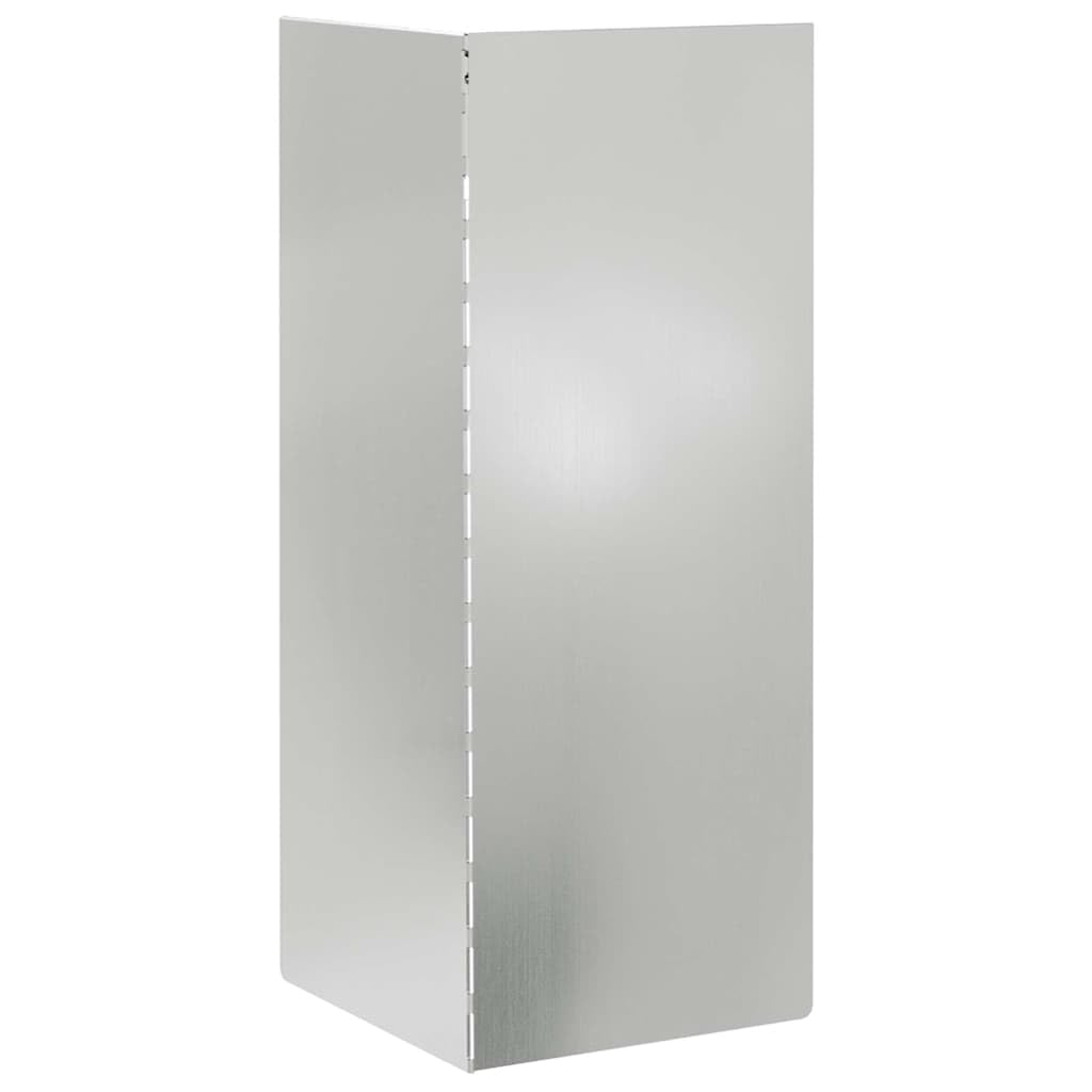 Metall-Schneckenzaun 4 Stück, 10 x 10 x 25 cm, Silber, verzinkter Stahl für Gartenbeete und Terrassen – einfache Montage, langlebig und pflegeleicht