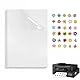 10 Blatt Bedruckbare Klebefolie Transparent,Stickerpapier zum Selbst Drucken A4 Bedruckbares Bedrucken Selbstklebefolie Folienetiketten Vinyl Sticker Paper für Tintenstrahldrucker