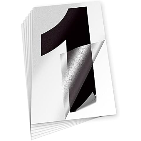 iSYFIX Black Vinyl Number 1 (One) Stickers - 6 Pack 8 inch Self Adhesive - Decal Die Cut & Pre-Spaced for Mailbox, Signs, Window, Door, Cars, Trucks, Home, Business, Address Number, Indoor & Outdoor Cover