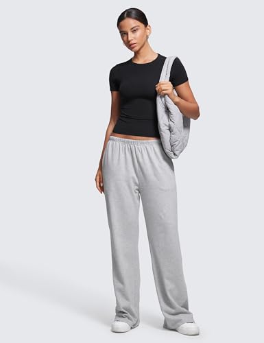 CRZ YOGA Softembrace Short Sleeve Going Out Tops for Women Soft High Crew Neck Casual Tight Shirts Fitted Basic T-Shirts4