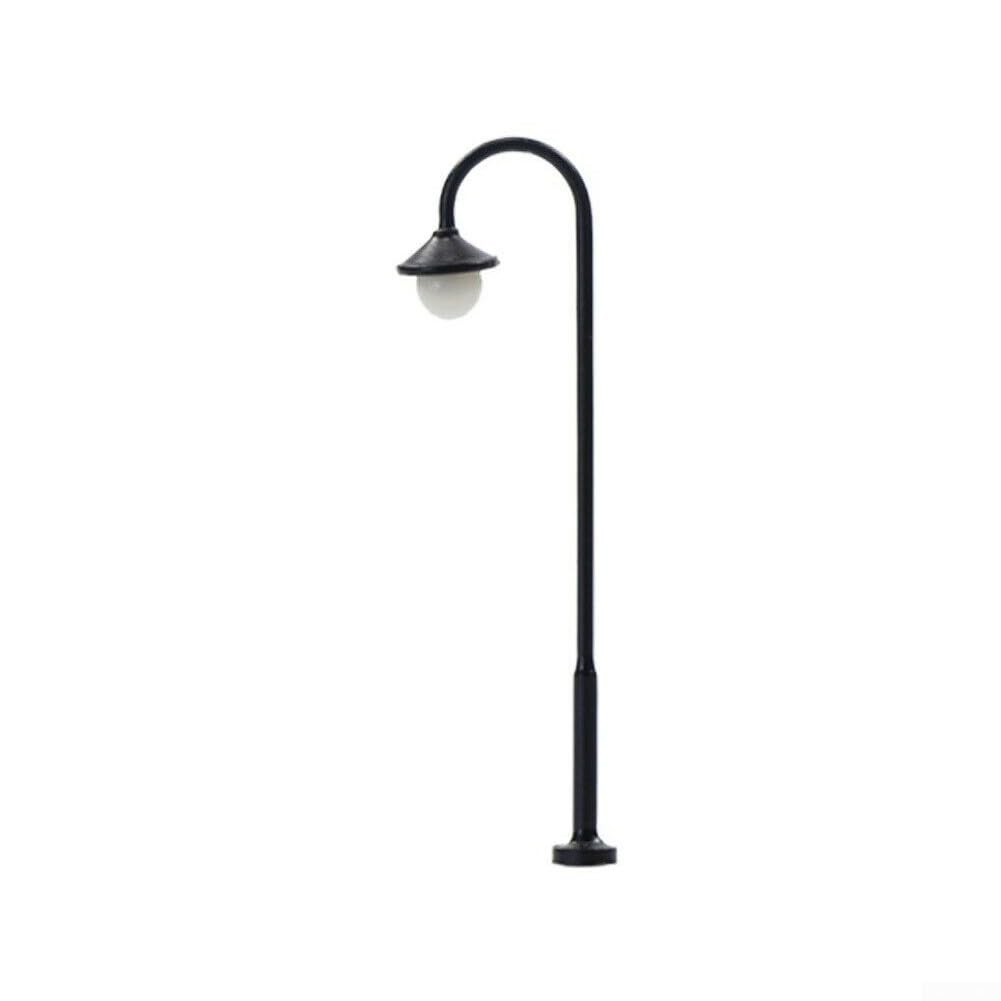 10 PIÈCES POTEAUX de lampadaire LED noir pour maquette ferroviaire