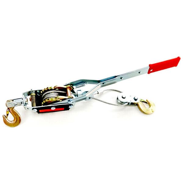 Unibos Cable Puller 4 Ton Heavy Duty Hand Winch Manual Hook Cable Puller 4000KG Car for Construction Highway Metallurgy Boating Caravans Camping Trailers Farming (4Ton)