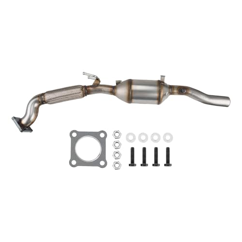 PHILTOP High Flow 54582 Catalytic Converter Fit for 01-02 Golf, Beetle 2.0L AVH，03-05 Beetle 2.0L，2003-2006 Golf 2.0L，2001-2005 Jetta 2.0L AVH/BEV Direct-Fit Stainless Steel Catalytic Converter
