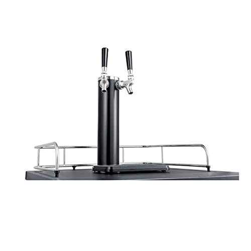 SMETA Full Size Keg Beer Cooler Refrigerator Kegerator Draft Beer Dispenser Dual Tap Tower without Digital Display