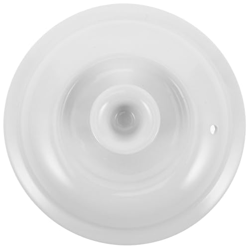 GRIRIW Coperchio in Ceramica Bianco Rotondo per Pentola Slow Cooker Eccellente Tenuta e Uso Versatile per Cucina di Casa Stili multipli