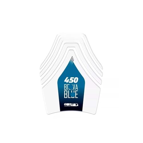 Pad de réservoir Guerrilla 450 protection 3D en résine bleue pour moto