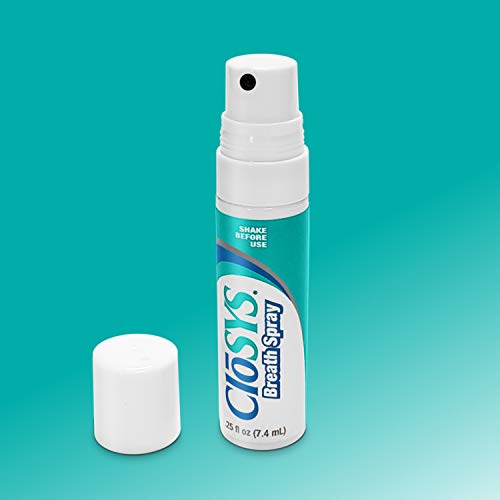 CloSYS Hydrating Oral Breath Spray, 0.25 Fluid Ouce Sprays (Pack of 6)
