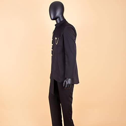 African Suit for Men Single Breasted Slim Fit Jackets and Trousers 2 Piece Set Business Suit Wedding Evening3