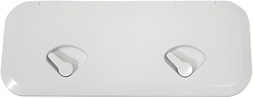 Miniatura 5 de SEAFLO Marine Boat Deck - Escotilla de acceso rectangular - BlancoNegro, cerradura y llaveregular