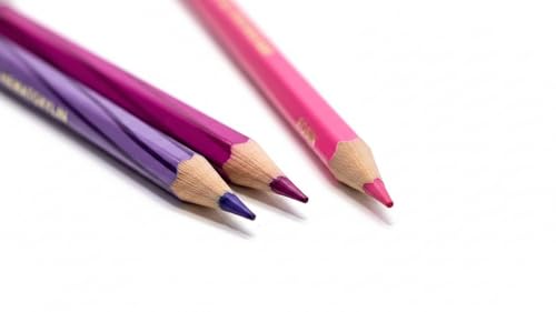 Image of NOZOMI Non-Breaking Hematoxylin & Eosin Pencil Set (Value Pack of 2 Pencils of Violet, Lilac color with 1 Pc. Color Pencil /Ink Eraser) Approved by Medical Councils � Durable, Smooth Application