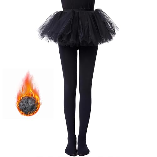 Lista de Medias para Niña para comprar hoy. 45 Medias Termicas Afelpadas Niña,Leggins Termicos Invierno con Forro Polar Chicas,Mallas de Bailarina Gruesas y Cálido,Medias Afelpadas Niñas Opacos para Ballet o Danza(L,5-8...