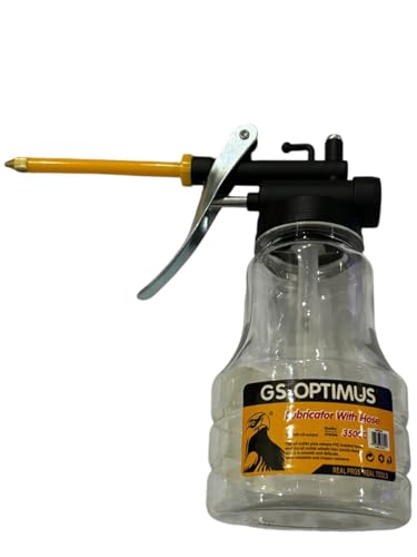 Oliatore Manuale a Pressione 350 ml con Tubo Flessibile | Pompa Olio per Auto, Moto, Macchinari e Officina
