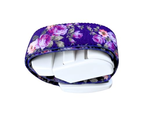 ROLSELEY Medical Nurse Tourniquet with VIOLET/PURPLE FLOWERS FLORAL Pattern with ABS Plastic Buckle Latex Free Elastic Band Perfect for Doctors Nurses - Image 3