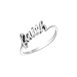 Boma Jewelry Sterling Silver Faith Script Ring, Size 6