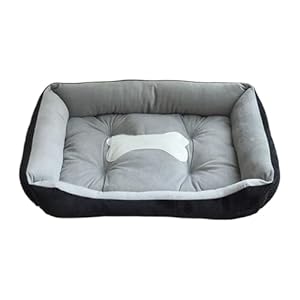 Thick Dog Bed, Orthopedic Warm Plush Mat, Non-Slip Base, Washable Design, for Sleeping Comfort, Joint Relief, Pet Rest, Home Furniture Use