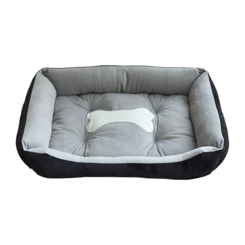 Generico Caseta para mascotas, sofá suave antideslizante con manta, camas ortopédicas para perros calmantes, para cachorros y perros pequeños y, para interiores, casa, dormir y jugar