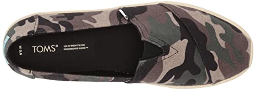 Image of TOMS Women's Alpargata Cupsole Sneaker, Green Multi Camo Felt,6